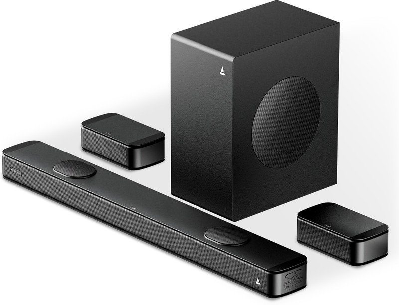 boAt Aavante Prime 5.1.2 5050DA, Dolby Atmos,W/L Satellites, FREE Installation & Demo 550 W Bluetooth Soundbar (Premium Black, 5.1.2 Channel)