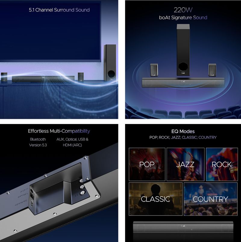 boAt Aavante Bar 2400 Pro 220W Bluetooth Soundbar - Image 4