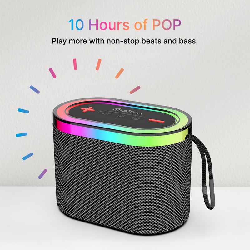 PTron Funk Echo Fusion Pop 12W Bluetooth Speaker - Image 5