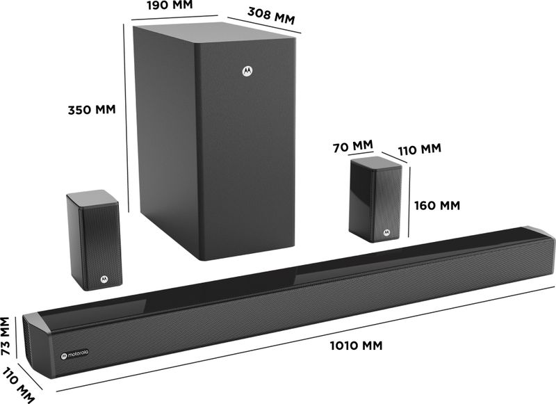 Motorola AmphisoundX Vibe 600W Bluetooth Soundbar - Image 3