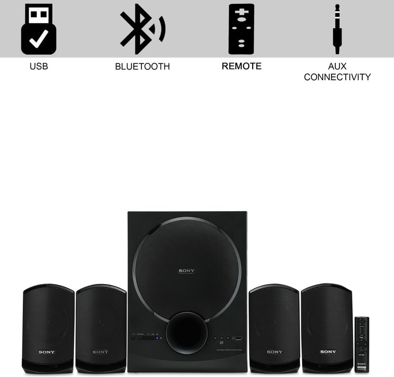 Sony SA-D40 80W Bluetooth Home Theatre Black - Image 4