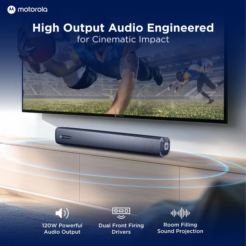 Motorola AmphisoundX Vibe 120W Bluetooth Soundbar - Image 3