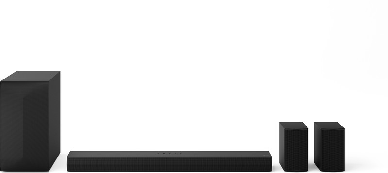 LG S65TR , Dolby Digital, Wireless Subwoofer & Rear Speaker W/Built-in Receiver 600 W Bluetooth Soundbar Black, 5.1 Channel