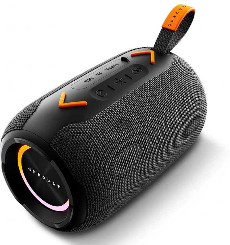 GoboultGOBOULT Groove 12W, Dual Dynamic Drivers, RGB LED, TWS Connectivity, Upto 12Hrs Battery 12 W Bluetooth Speaker (Pure Black, Stereo Channel)