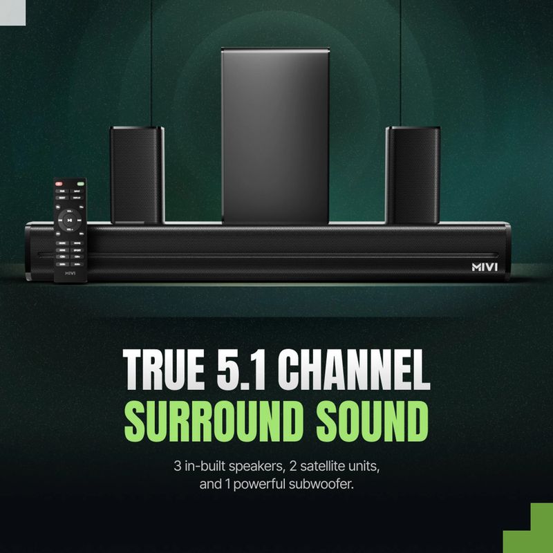 Mivi Fort H350 350W 5.1 Channel Soundbar - Image 6