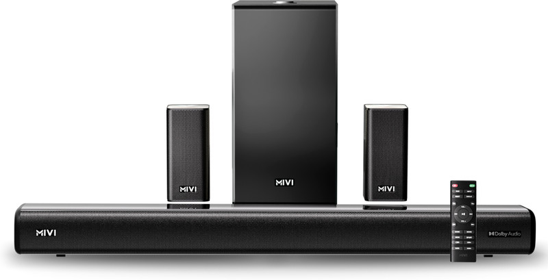 Mivi Fort Sonic 800 Soundbar, Dolby Audio, 5.1 Channel, Multi-Input & EQ Modes 800 W Bluetooth Soundbar (Black, Silver, 5.2 Channel)