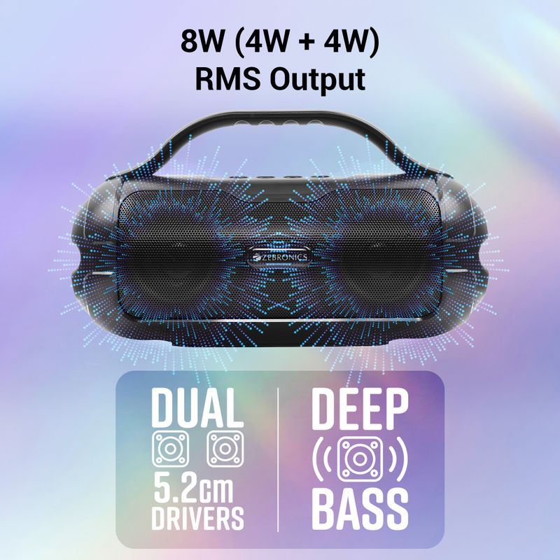 ZEBRONICS Sound Feast 40 8W Bluetooth Speaker - Image 3