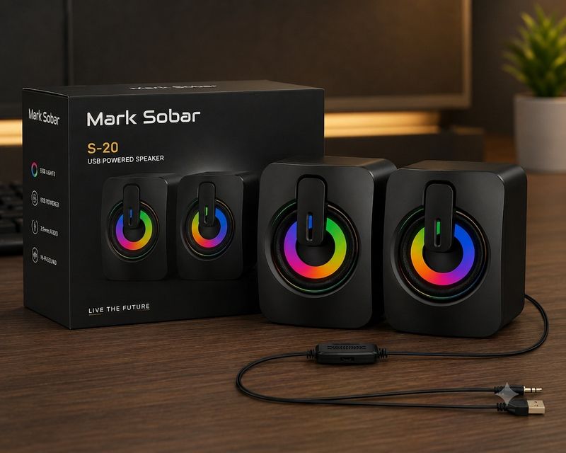 Mark sobar RGB Wired Speaker for Computers - Image 2