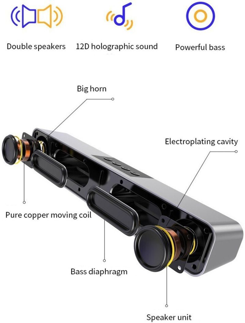 ZSIV Dj Bass Bar Studio Bluetooth Soundbar - Image 6