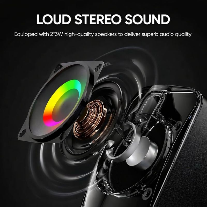 Otoobest RGB Lights Computer Speaker 6W - Image 6