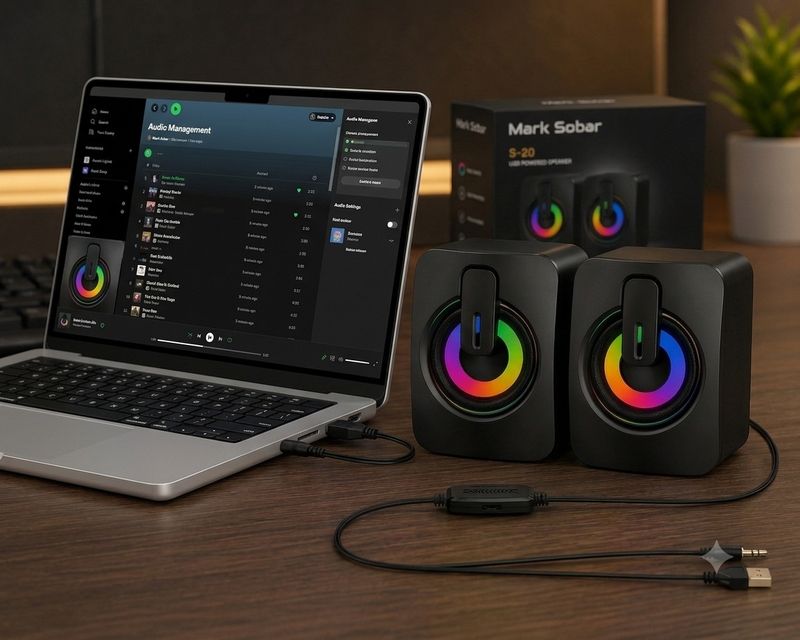 Mark sobar RGB Wired Speaker for Computers - Image 5
