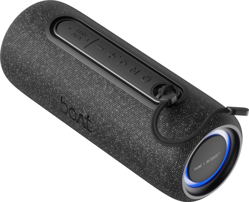 boAt Stone 350 Pro Plus Speaker,8H Battery,TWS Mode,Voice Assistant,With Mic,IPX5 16 W Bluetooth Speaker Carbon Black, Mono Channel