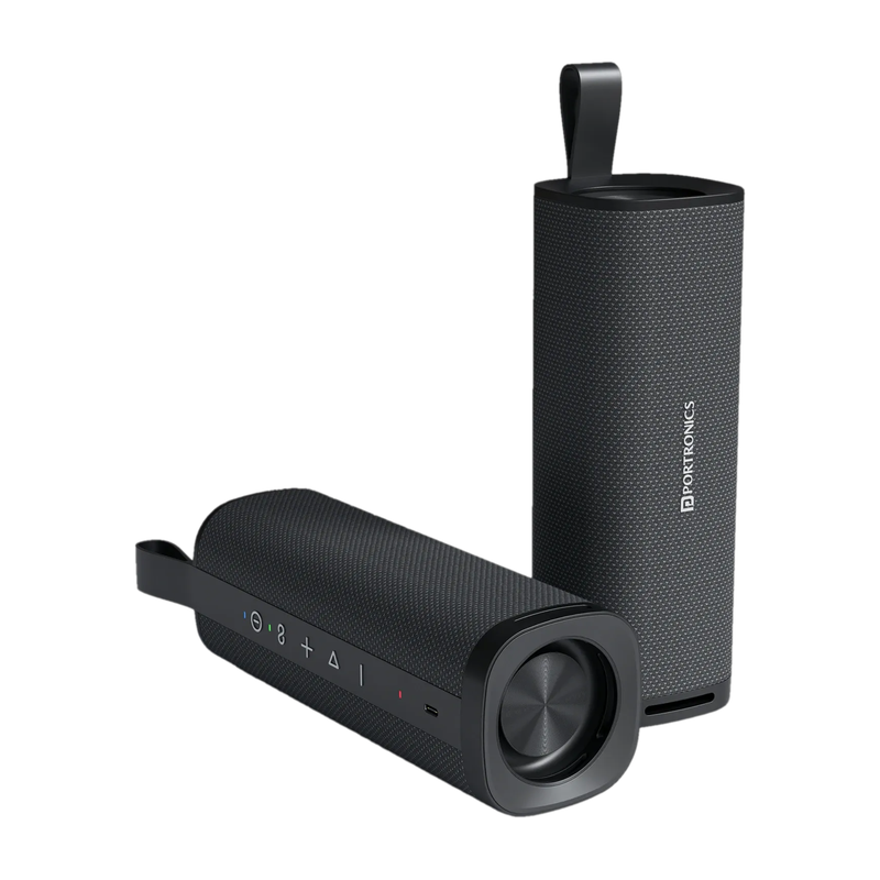 Portronics Fynix 30W Bluetooth Speaker, Dual Passive Radiator, 360° Surround Sound, 6Hours 30 W Bluetooth Speaker (Black, Stereo Channel)