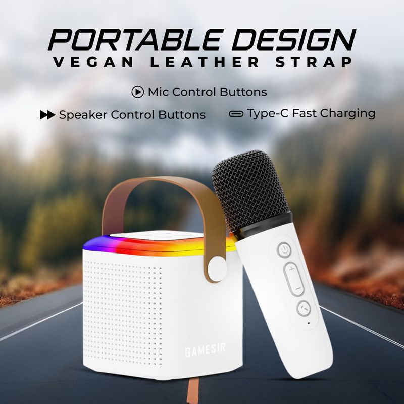 GameSir Wireless Mini Vocal Bluetooth Speaker with Mic, RGB Light - Image 5