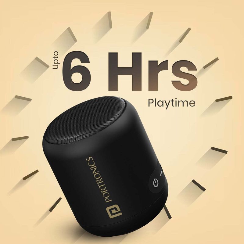 Portronics SoundDrum 1 12W TWS Bluetooth Speaker (Black) - Image 4