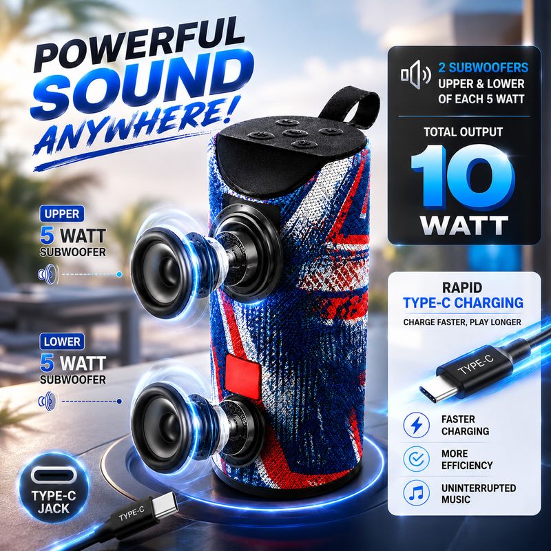 F FERONS T-113 PRO 9W Bluetooth Speaker - Image 5