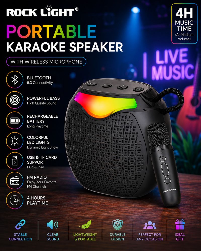 Neelkanth Toys RockLight Singing Mic with Speaker - Image 4