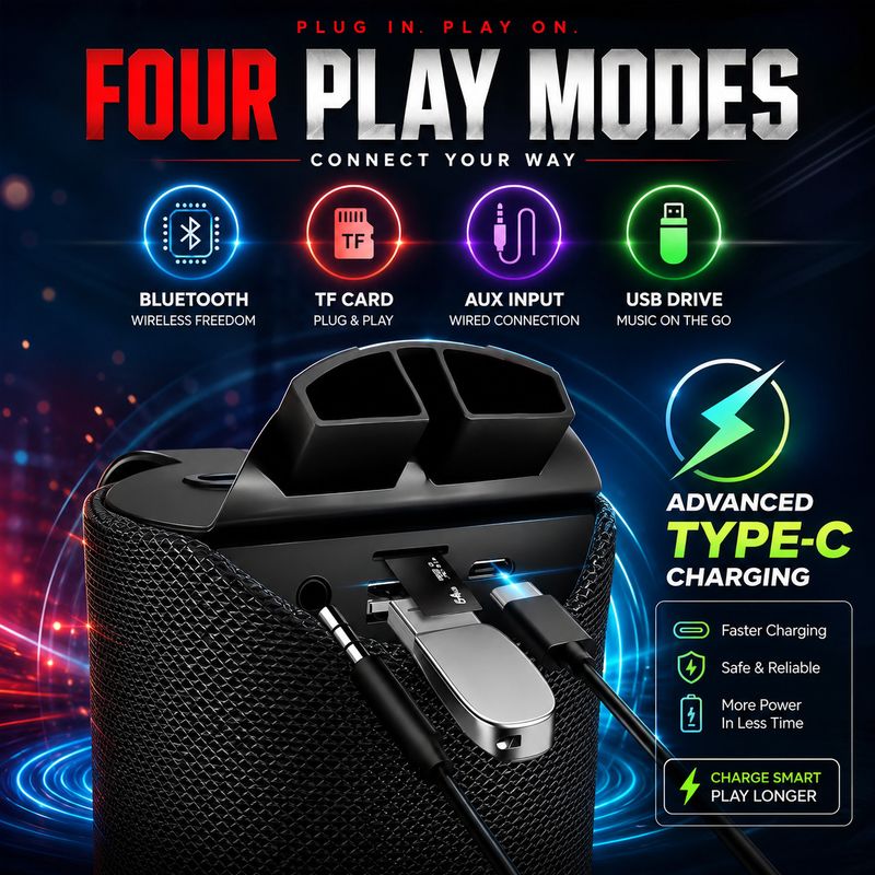 F FERONS FFRTG-113 9W Bluetooth Speaker - Image 4