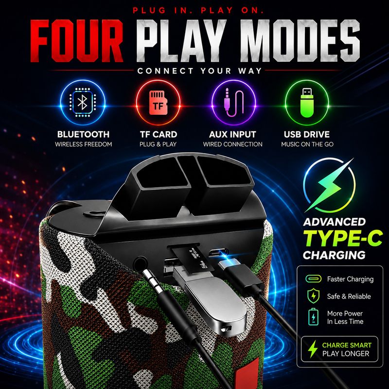 F FERONS T-113 PRO 9W Bluetooth Speaker - Image 4