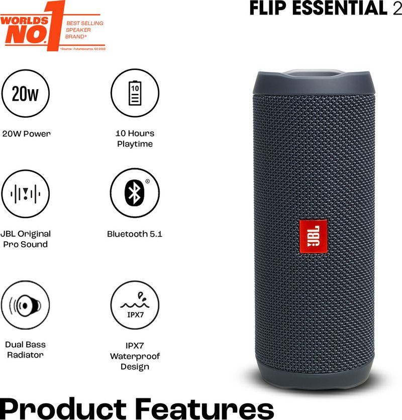 JBL Flip Essential 2 20W Bluetooth Speaker - Image 2