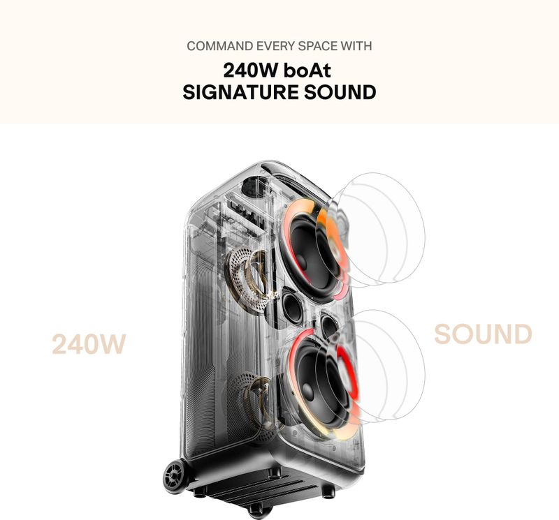 boAt PartyPal 600 Plus 240W Bluetooth Tower Speaker - Image 5