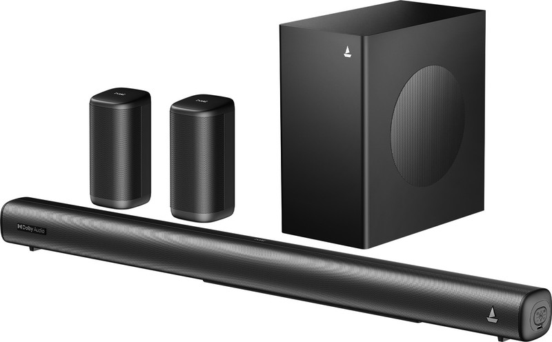 boAt Aavante Prime 5.1 4050D, Dolby Audio, Multi Connect,Wireless Satellites,EQ Modes 400 W Bluetooth Soundbar (Black, 5.1 Channel)