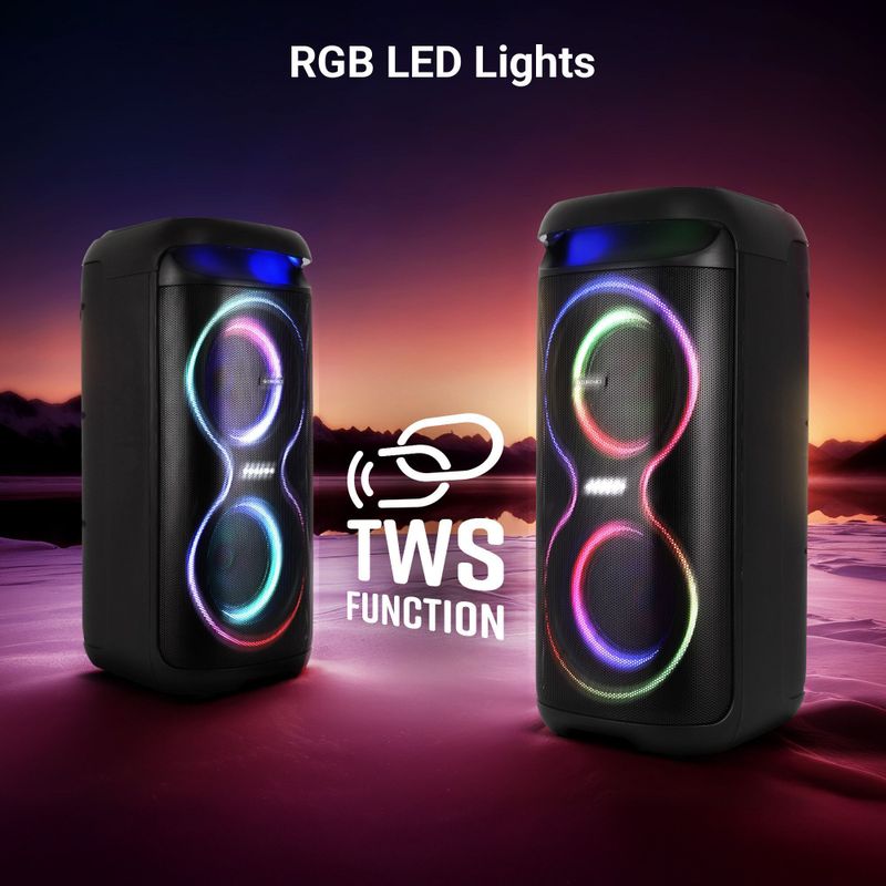 ZEBRONICS Zeb-Starlit 70W Bluetooth Speaker (Black, Stereo) - Image 5