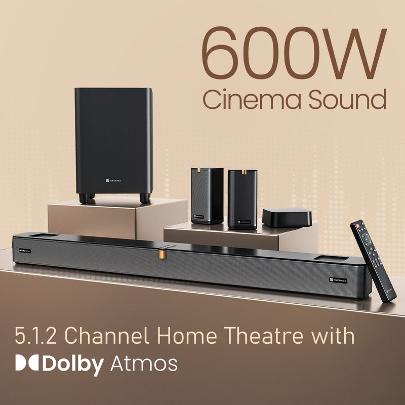 Portronics 600W Sound Slick X1 5.1.2 CH Dolby Atmos Home Theatre - Image 4