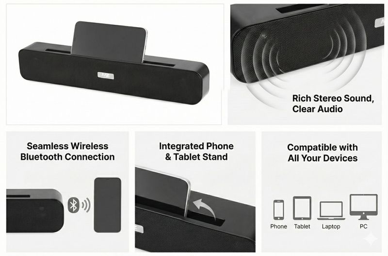 MZ M423SP Portable Home TV Soundbar - Image 5