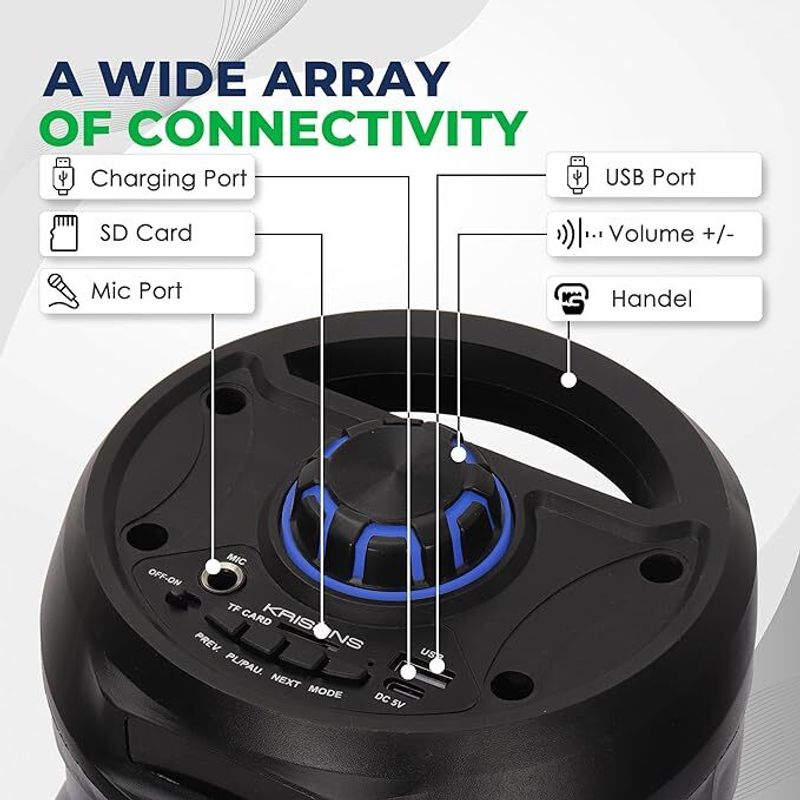 LIMBRO T01 40W Bluetooth Tower Speaker with Mic - Image 3