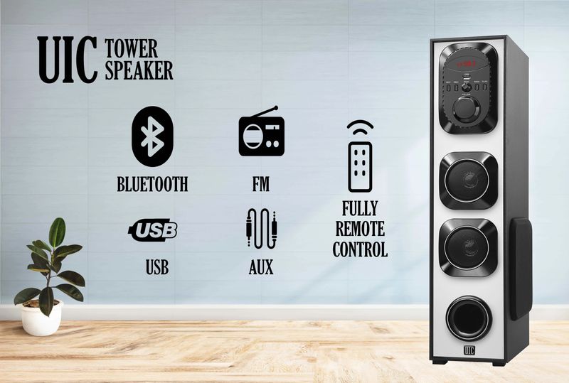 UIC TWR-5110 70W Bluetooth Speaker (Black, Coffee, 2.0 Channel) - Image 5