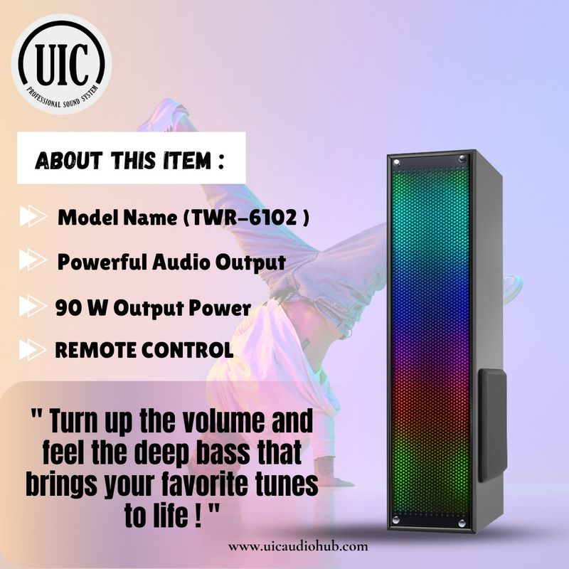 UIC TWR-6102 90W Bluetooth Speaker - Image 6