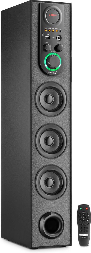 Vemax Oddy 5.0 Bluetooth Double Woofer 100W (BIS Certified) Tower Speaker MIC USB FM 100 W Bluetooth Home Theatre (Black, 5.1 Channel) - Image 5