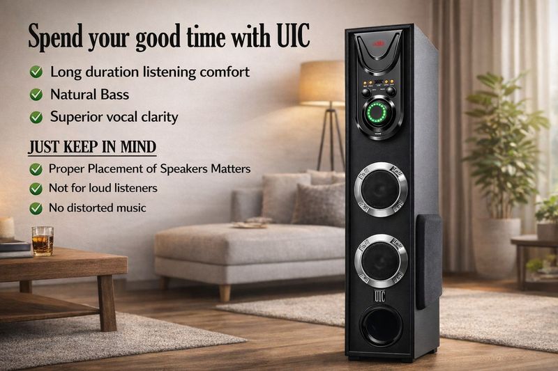 UIC 5103 80W Bluetooth Tower Speaker (Black) - Image 5