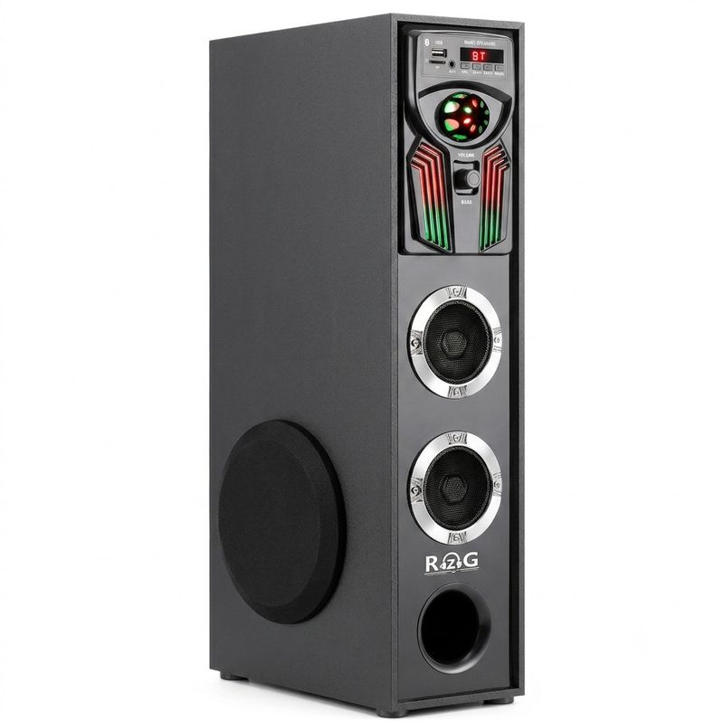 RZG Nitro-220 Pro DJ Tower Speaker 100W Bluetooth Black - Image 5