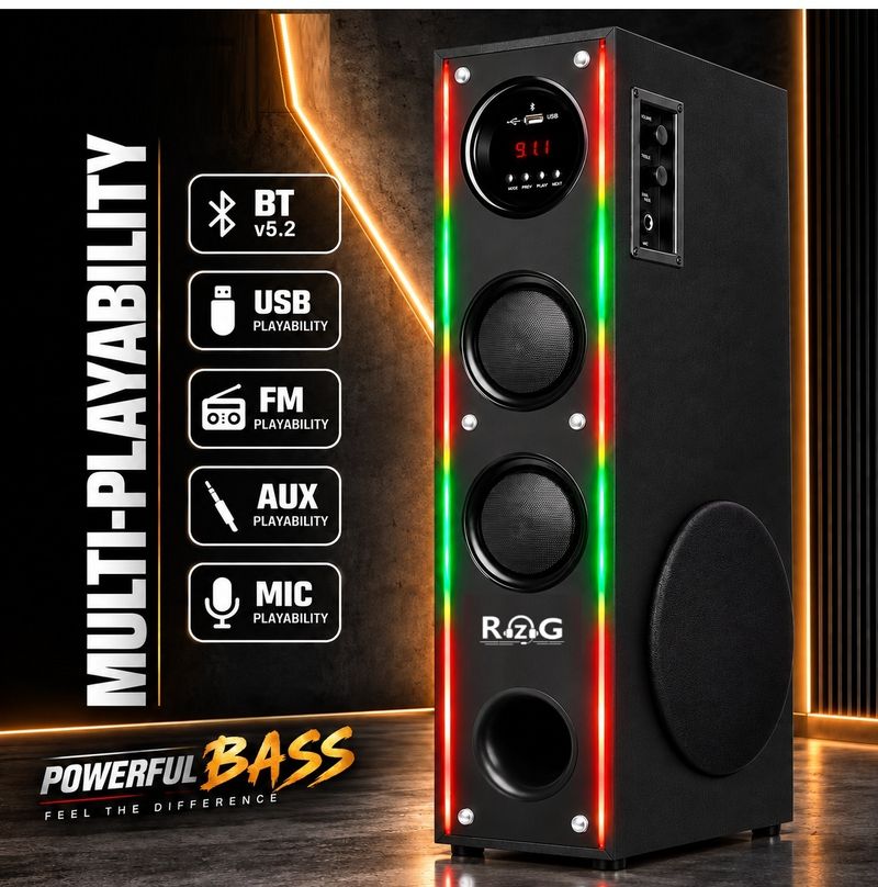 Sendily Q-20 DJ Music System Tower Speaker - Image 2