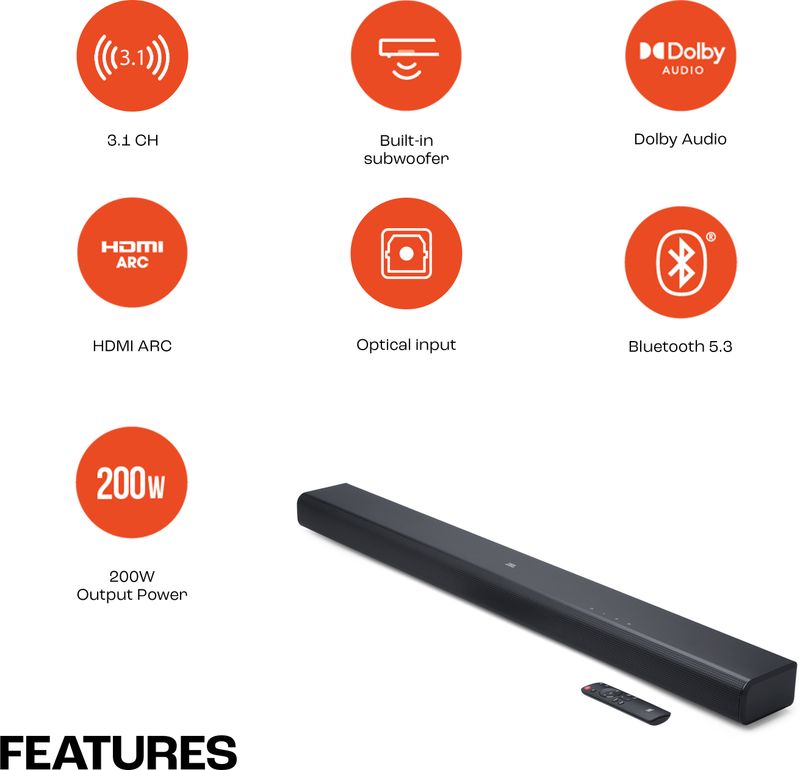 JBL SB510 Dolby Audio Soundbar with Subwoofer - Image 4