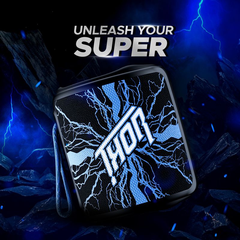 boAt Stone 350 Thor Edition 10 W Bluetooth Speaker (Electric Blue, Mono Channel) - Image 3