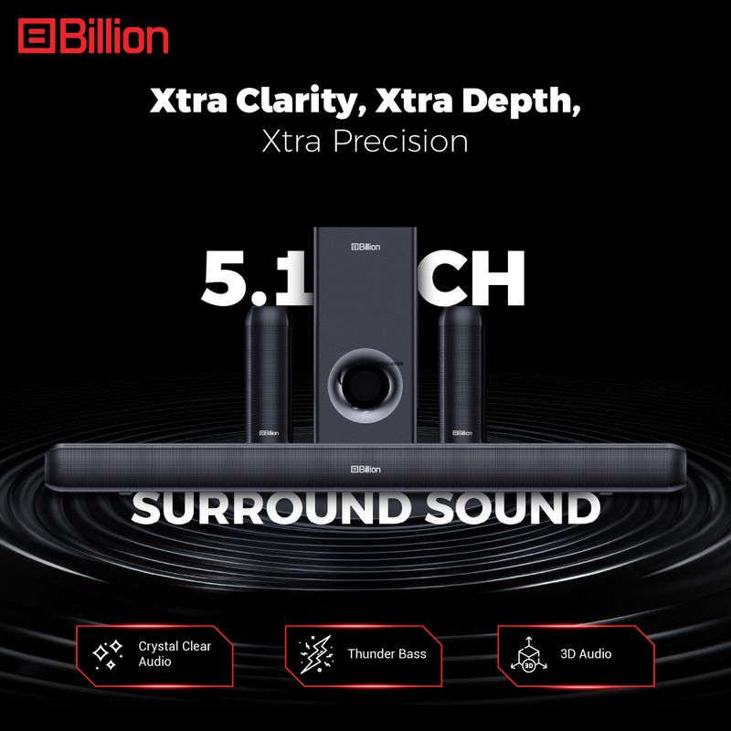 Billion Thunder 500 5.1 Channel Home Theater - Image 4