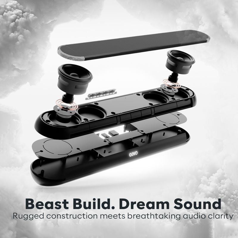 GOVO Gosurround 240 16W Bluetooth Speaker (Platinum Black) - Image 6