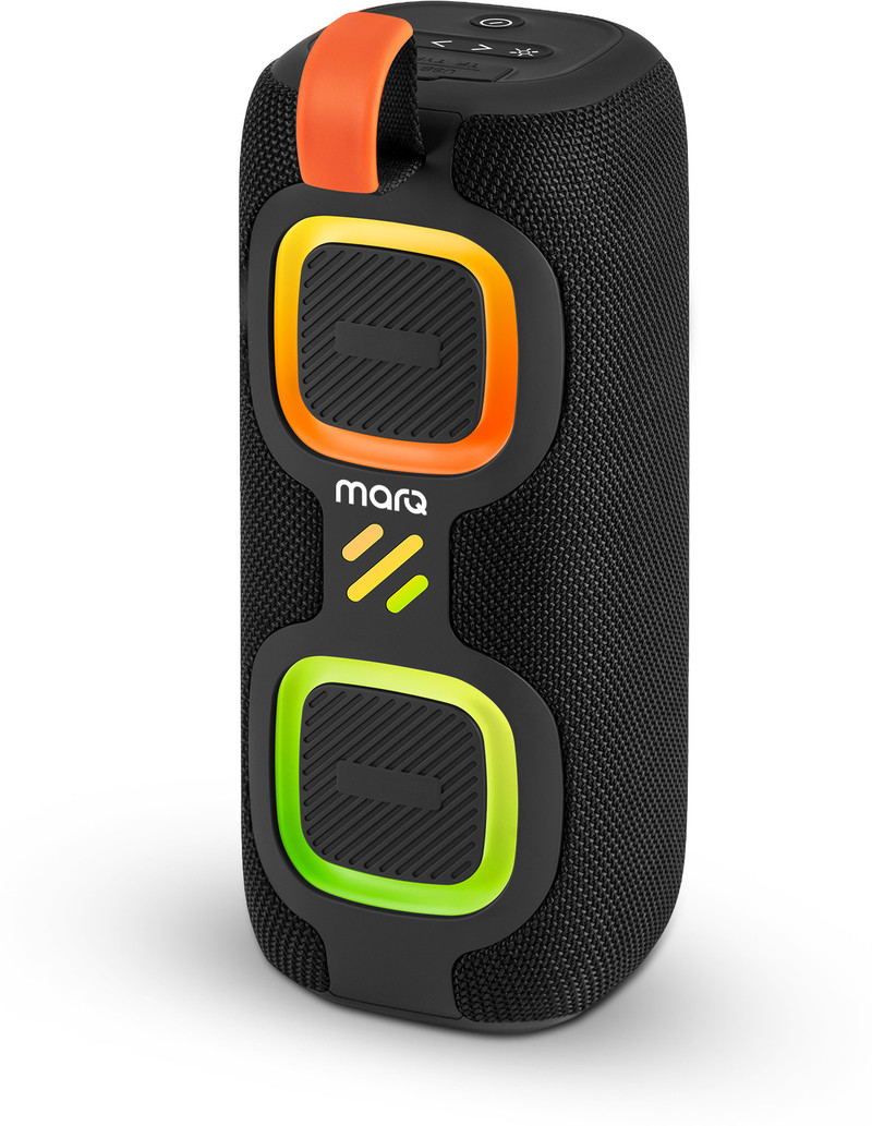 MarQ by Flipkart MarQ by Flipkart Party Pod with Powerful Dual Drivers, Upto 5Hrs of Playback, TWS Mode 30 W Bluetooth Speaker (Black, 2.0 Channel)