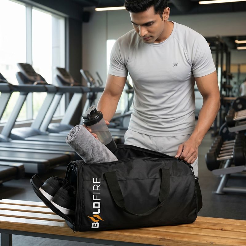 BoldFire Gym Bag for Men & Women with Shoes Compartment - Image 6