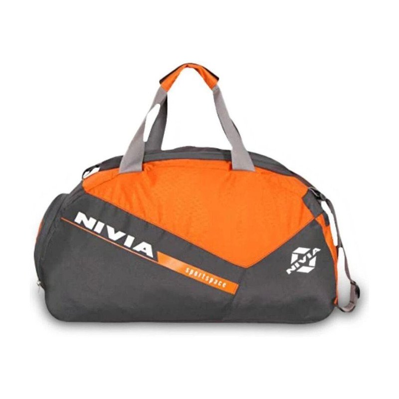 NIVIA Sportspace Polyester, Suitable For Sports,Travel, Workout, Training, 26L Orange, Kit Bag