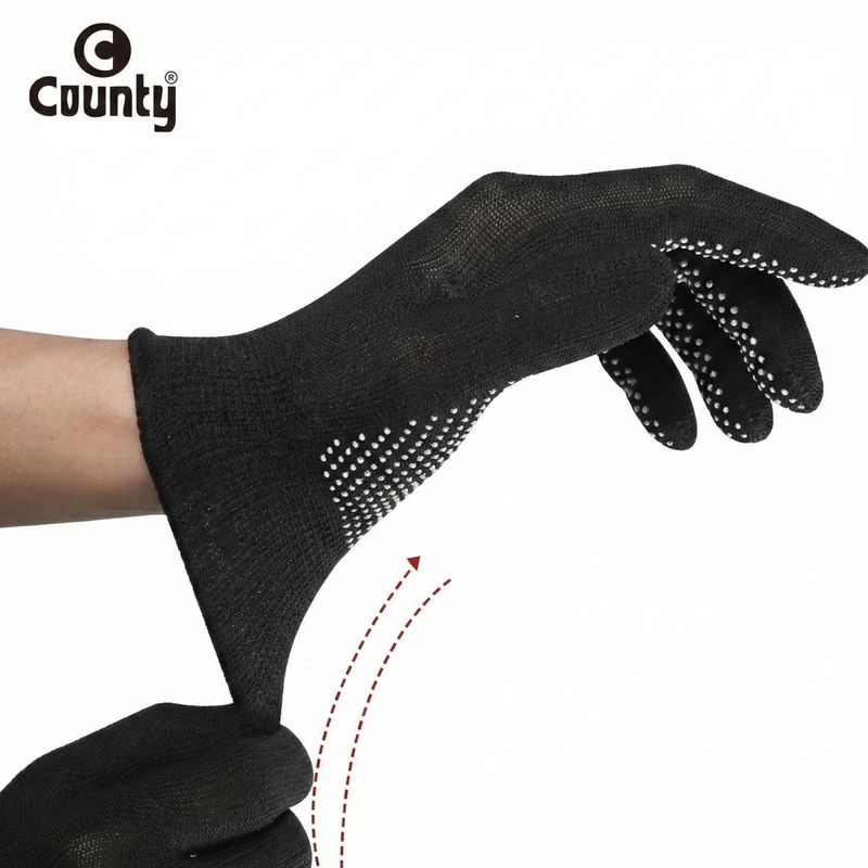 County PVC Dotted Cricket Batting Gloves - Image 3
