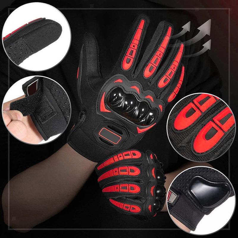 SHIVEXIM Motorcycle Gloves Breathable Anti-Slip Hard Knuckles - Image 6