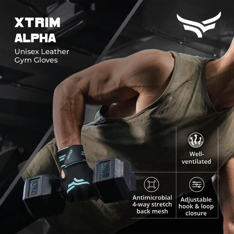 Xtrim XAlpha Gym Gloves with Wrist Support - Image 3