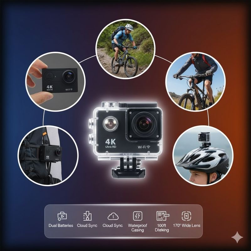 Zepto Professional Helmet 4K 16MP WiFi Action Cam - Image 5