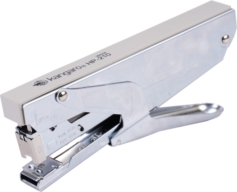 kangaro desk essentials hp 210 all metal half strip grey set 1 cordless stapler
