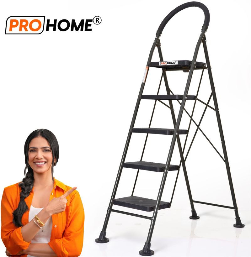 ProHome 5 Step Steel Ladder with Anti-Skid Shoes - Image 2