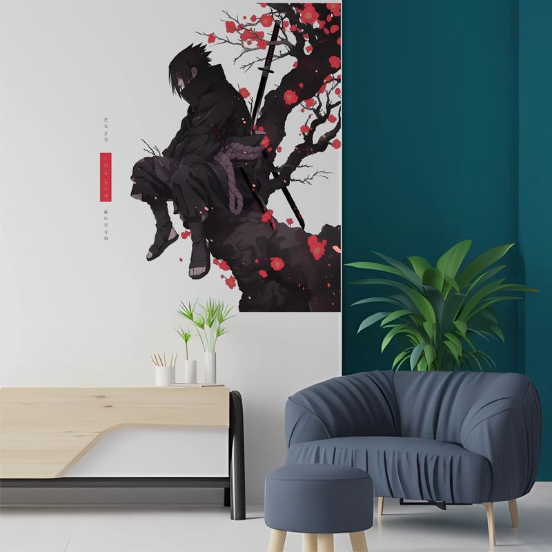 TheBlackstone 60 cm Sasuke Naruto Anime Wall Sticker - Image 3